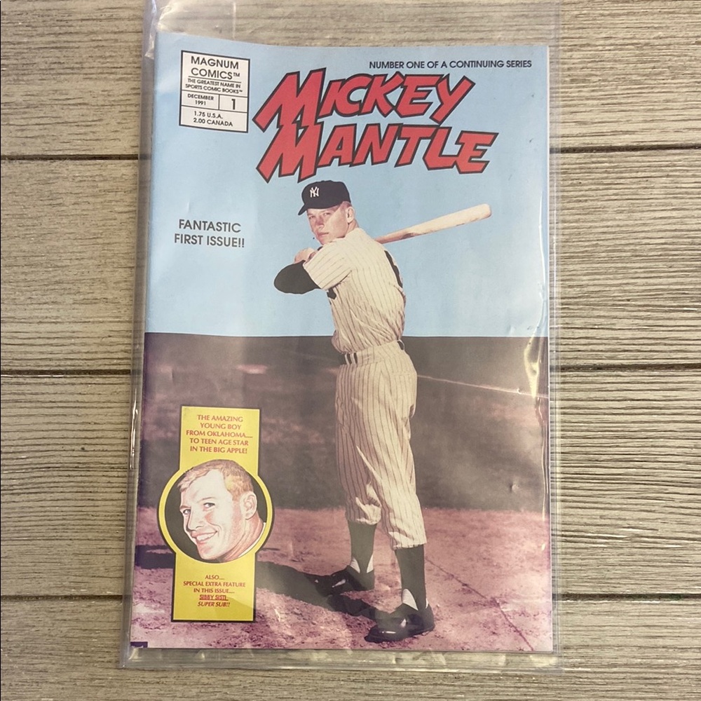 Mickey Mantle Comic Book FANTASTIC FIRST ISSUE!! December 1991 MAGNUM COMICS